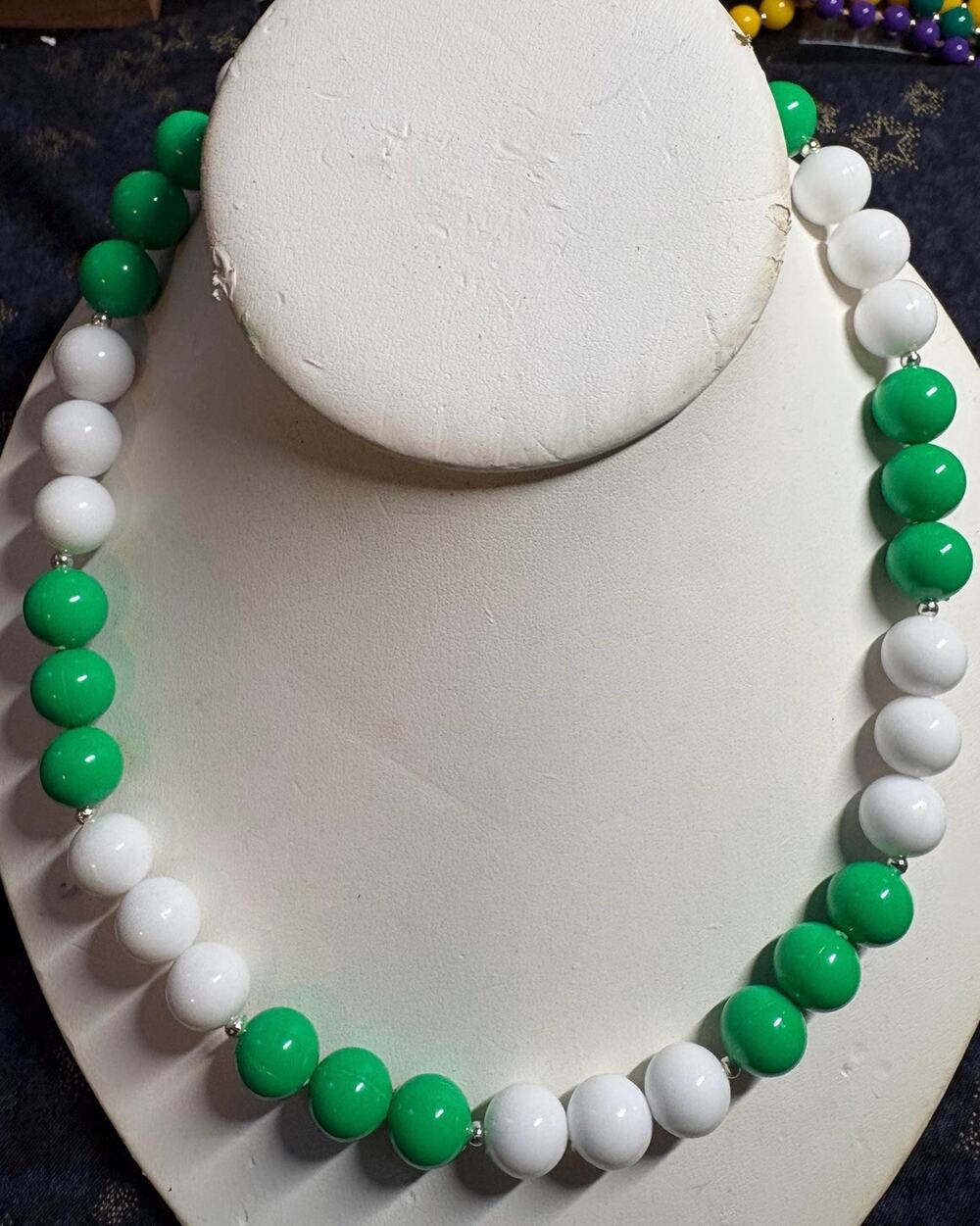 Beaded Necklaces Yellow/White